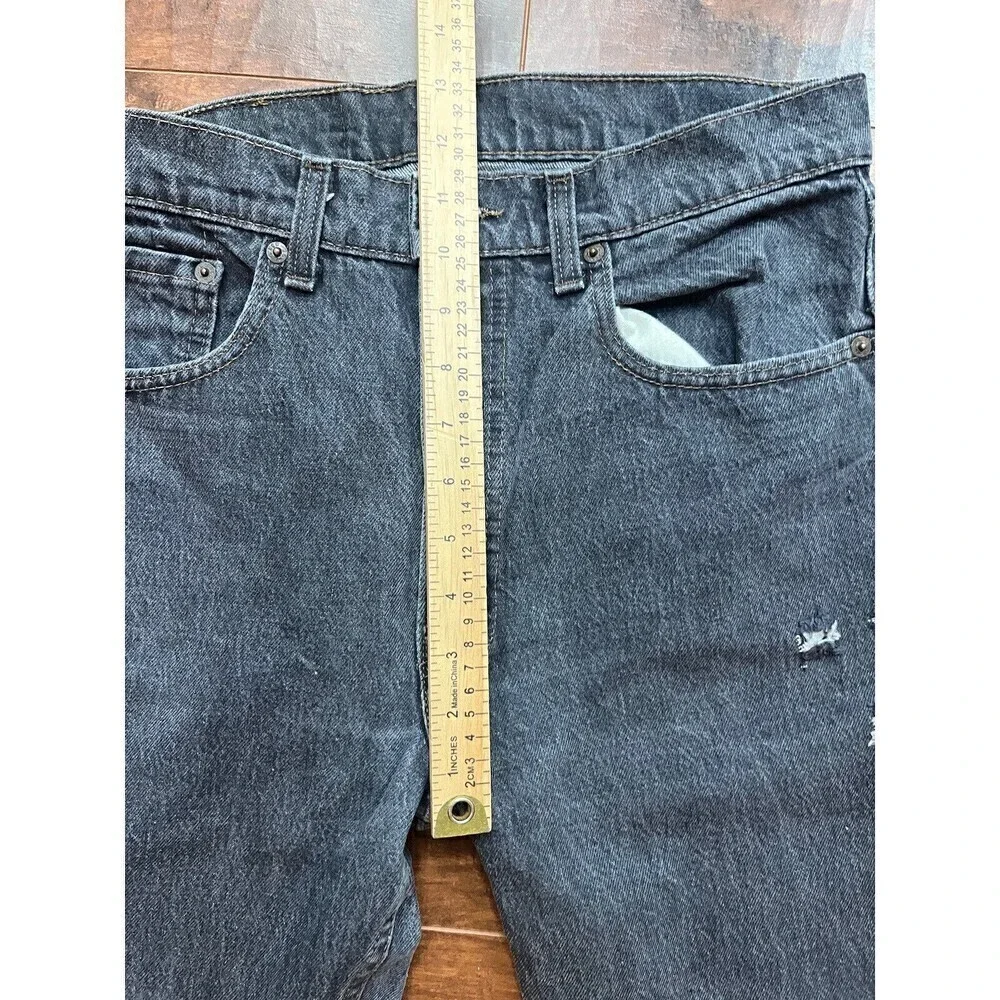 Vintage Levis 505-0259XX Black/Gray Straight Leg Jeans Sz 33x36 AS IS USA